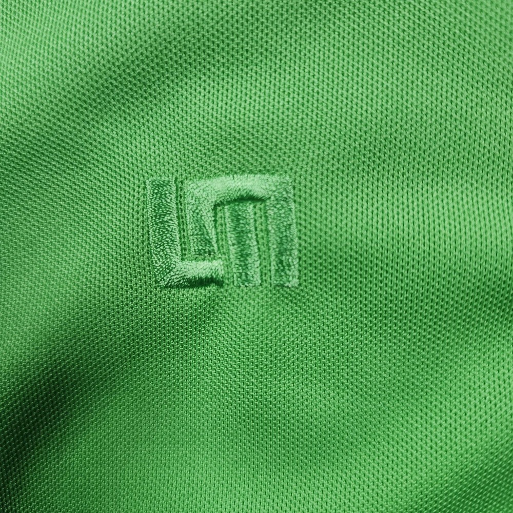 Loudmouth Polo Shirt Mens XL Green Solid Golf Performance Lightweight Polyester - Picture 5 of 12